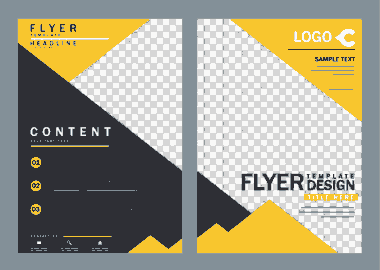 Free Download PDF Books, Business Flyer Elegant Colored Checkered Free Vector