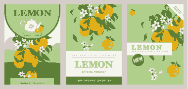 Free Download PDF Books, Lemon Products Flyer Colorful Elegance Free Vector
