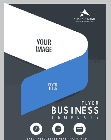 Free Download PDF Books, Modern Contrast Curves Business Flyer Vector