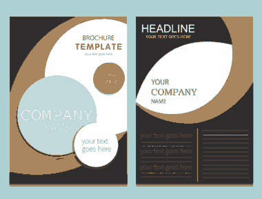 Free Download PDF Books, Company Flyer Modern Circles Curves Decoration Free Vector