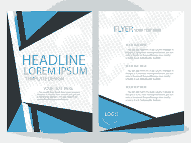 Free Download PDF Books, Flyer Design With Blue and White Color Free Vector