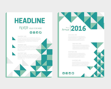 Free Download PDF Books, Flyer With Delusion Triangles Background Free Vector