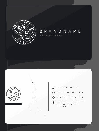 Free Download PDF Books, Business Card Fish Theme Sketch Free Vector