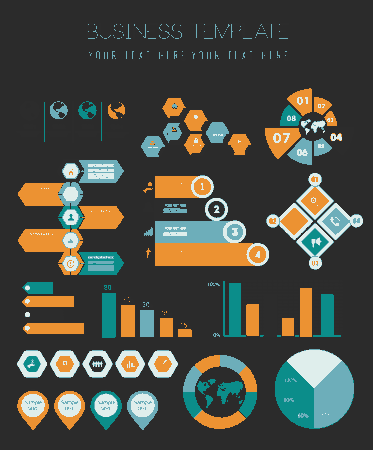Free Download PDF Books, Business Graph Design Elements Shapes Free Vector