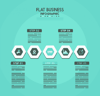 Free Download PDF Books, Business Infographic Flat Design Free Vector