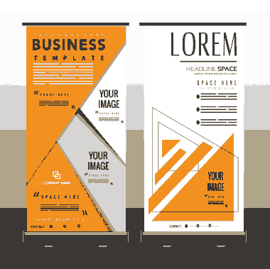 Free Download PDF Books, Business Poster Standee Roll Up Design Free Vector