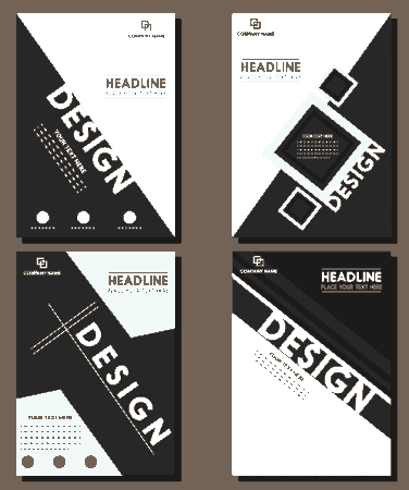 Free Download PDF Books, Brochure Cover Design Modern Style Free Vector