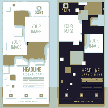 Free Download PDF Books, Brochure Cover Squares Decoration Free Vector