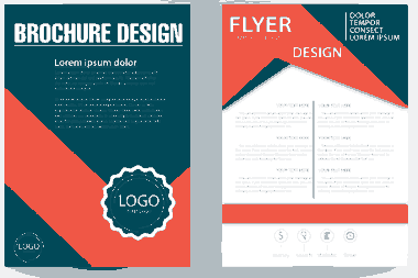 Free Download PDF Books, Brochure Design With Diagonal Illustration Free Vector