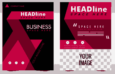 Free Download PDF Books, Business Brochure Dark Red Design Free Vector