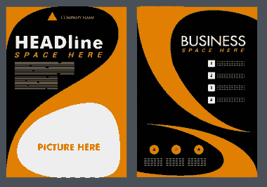 Free Download PDF Books, Business Brochure Modern Curves Decoration Free Vector