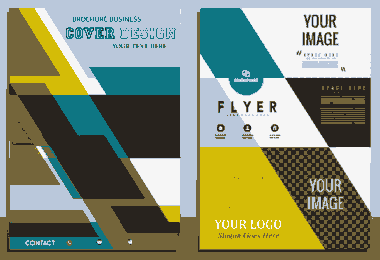 Free Download PDF Books, Corporate Brochure Colorful Abstract Geometric Free Vector