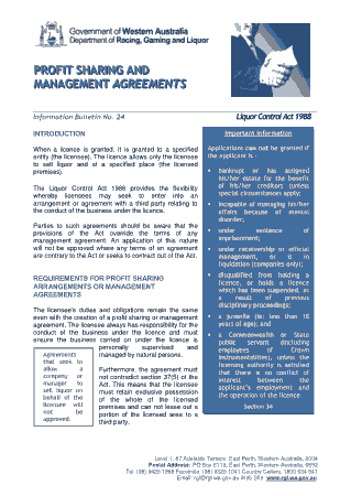 Free Download PDF Books, Profit Sharing and Business Management Agreement Template
