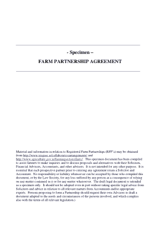 Free Download PDF Books, Business Plan Partnership Agreement Form Template