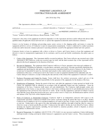 Free Download PDF Books, Contractor Lease Agreement Template
