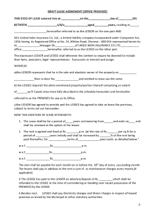 Free Download PDF Books, Draft Commercial Property Lease Agreement Template