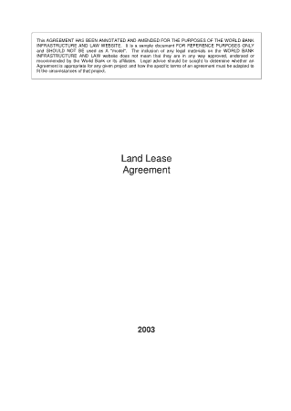 Free Download PDF Books, Land Lease Agreement Template