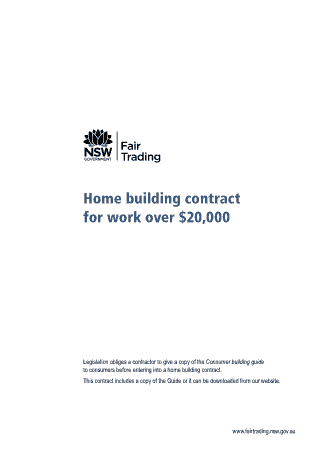Free Download PDF Books, Home Building Contract for Work Template