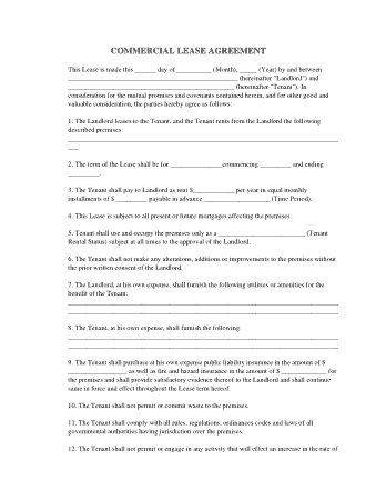 Free Download PDF Books, Standard Business Lease Agreement Template