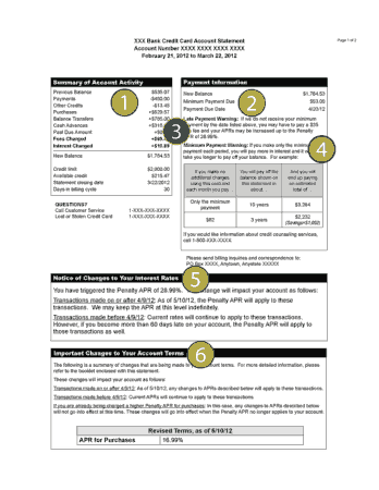 Free Download PDF Books, Credit Card Sample Billing Statement Template