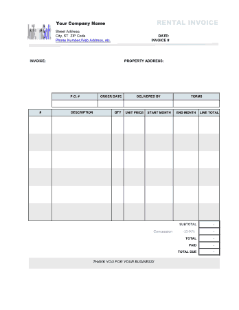 Free Download PDF Books, Rental Billing Statement With Instructions Template