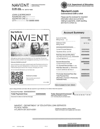 Free Download PDF Books, Student Loan Monthly Billing Statement Sample Template