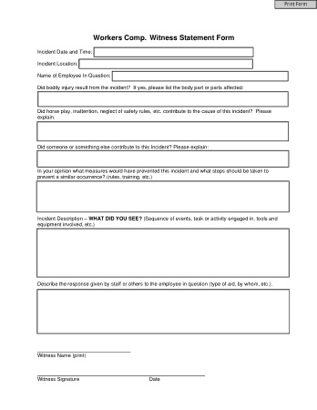 Free Download PDF Books, Employee Witness Statement Form Template