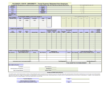 Free Download PDF Books, Non Employee Travel Expense Statement Form Template