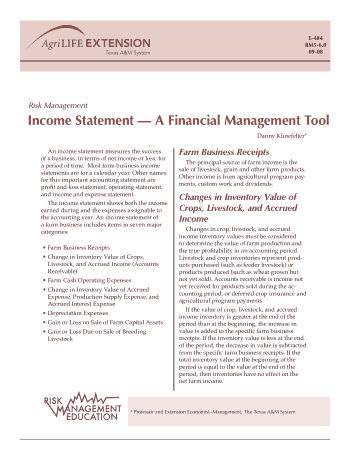 Free Download PDF Books, Income Statement a Financial Managing Tool Template