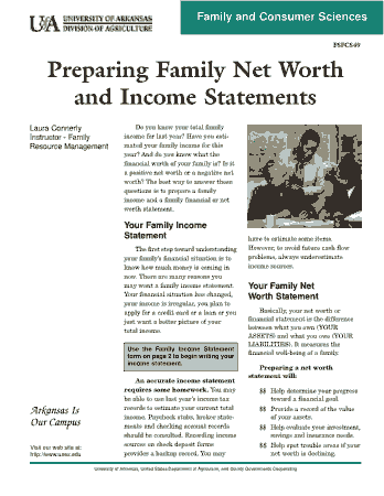 Free Download PDF Books, Preparing Family Net Worth and Income Statements Template