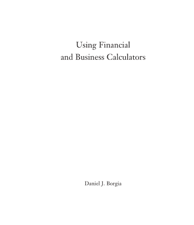Free Download PDF Books, Using Financial and Business Calculator Template