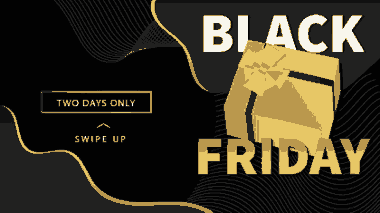 Free Download PDF Books, Black Friday Sale Banner Contrast Design 3D Giftbox Free Vector