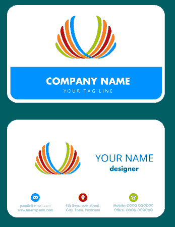 Free Download PDF Books, Business Card Design With Simple White Background Free Vector