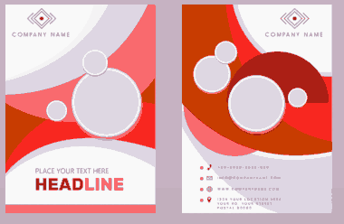 Free Download PDF Books, Corporate Brochure Templates Modern Bright Colored Circles Decor Free Vector