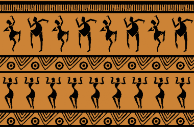 Free Download PDF Books, Tribal Decorative Background Dancer Icons Repeating Design Free Vector