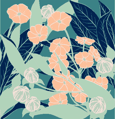 Free Download PDF Books, Flowers Background Colored Retro Handdrawn Sketch Free Vector