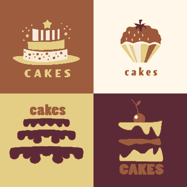 Free Download PDF Books, Cake Background Sets Various Colorful Objects Decoration Free Vector