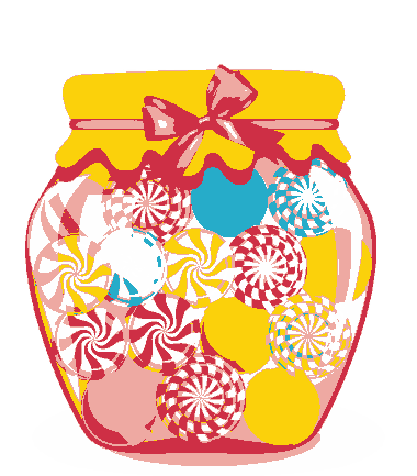 Free Download PDF Books, Candies Jar Background Shiny Colorful Decoration Free Vector
