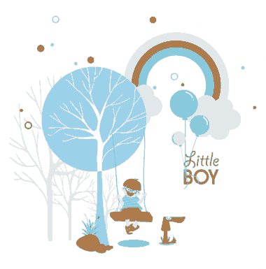 Free Download PDF Books, Card Background Little Boy Icon Colorful Cartoon Decoration Free Vector
