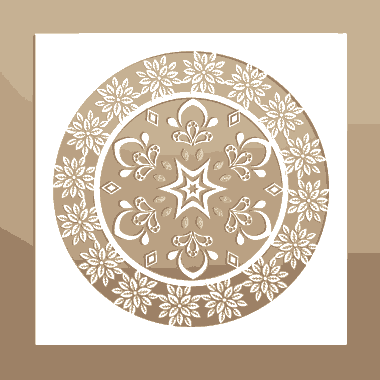 Free Download PDF Books, Classical Decorated Background Symmetric Cut Style Circle Decoration Free Vector