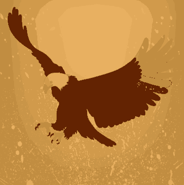 Free Download PDF Books, Flying Eagle Background Yellow Grunge Decoration Free Vector
