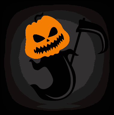 Free Download PDF Books, Halloween Background Scary Death Icon Pumpkin Head Decoration Free Vector
