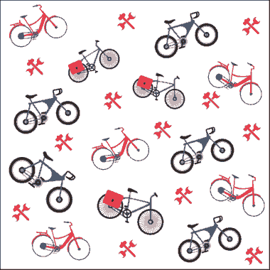 Free Download PDF Books, Bicycle Background Colored Flat Symbols Repeating Style Free Vector