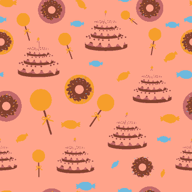 Free Download PDF Books, Birthday Cakes Candies Background Colorful Repeating Icons Free Vector