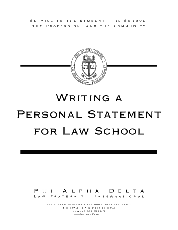 Free Download PDF Books, Law School Personal Statement Template