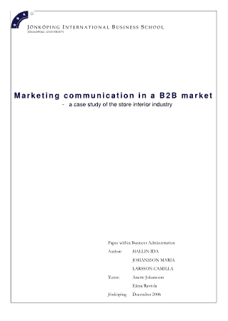 Free Download PDF Books, B2B Marketing Communication Plan Template