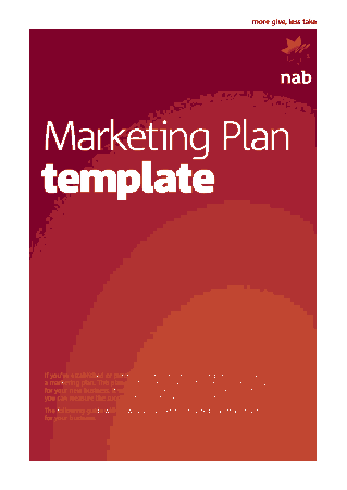 Free Download PDF Books, Blank Marketing Plan Template