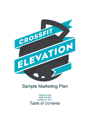 Free Download PDF Books, Gym Sample Marketing Plan Template