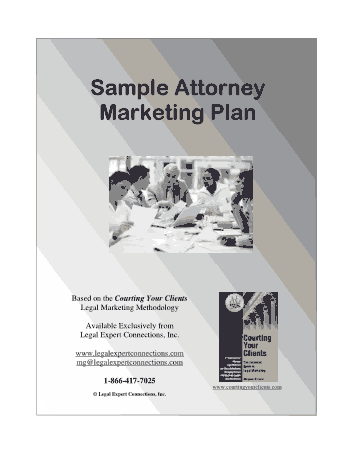 Free Download PDF Books, Sample Attorney Marketing Plan Template