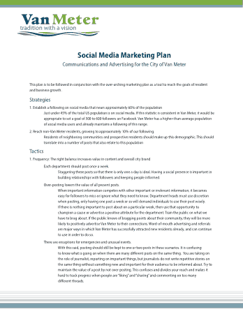 Free Download PDF Books, Social Media Marketing Plan Sample Template